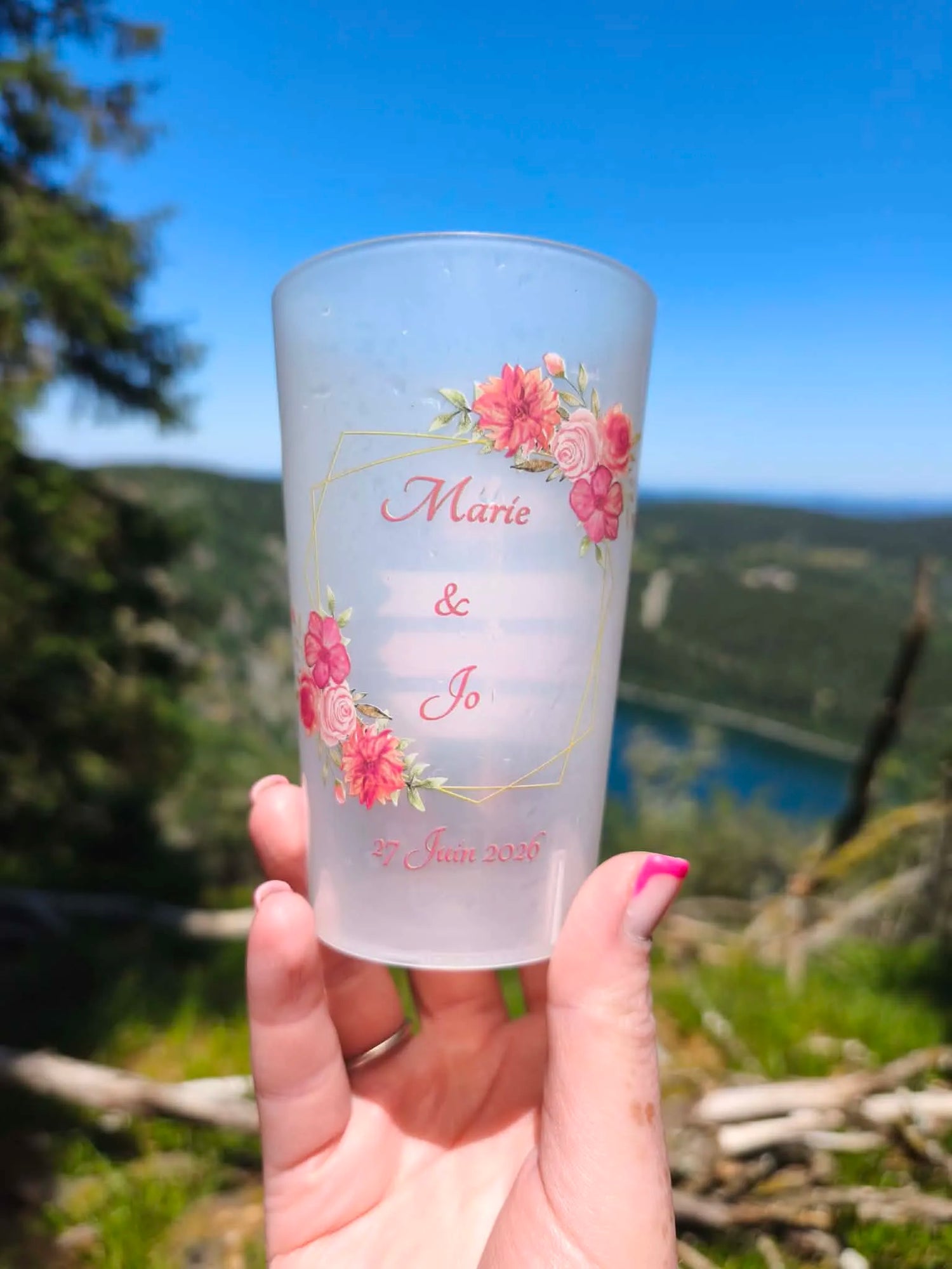 Gobelet Personnalisé Mariage Thème Terracotta & Doré