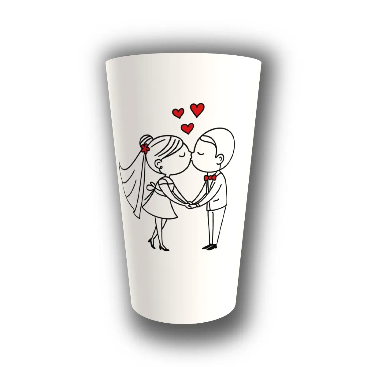 Gobelet mariage personnalisé Baiser Romantique — réutilisable, Kuztom