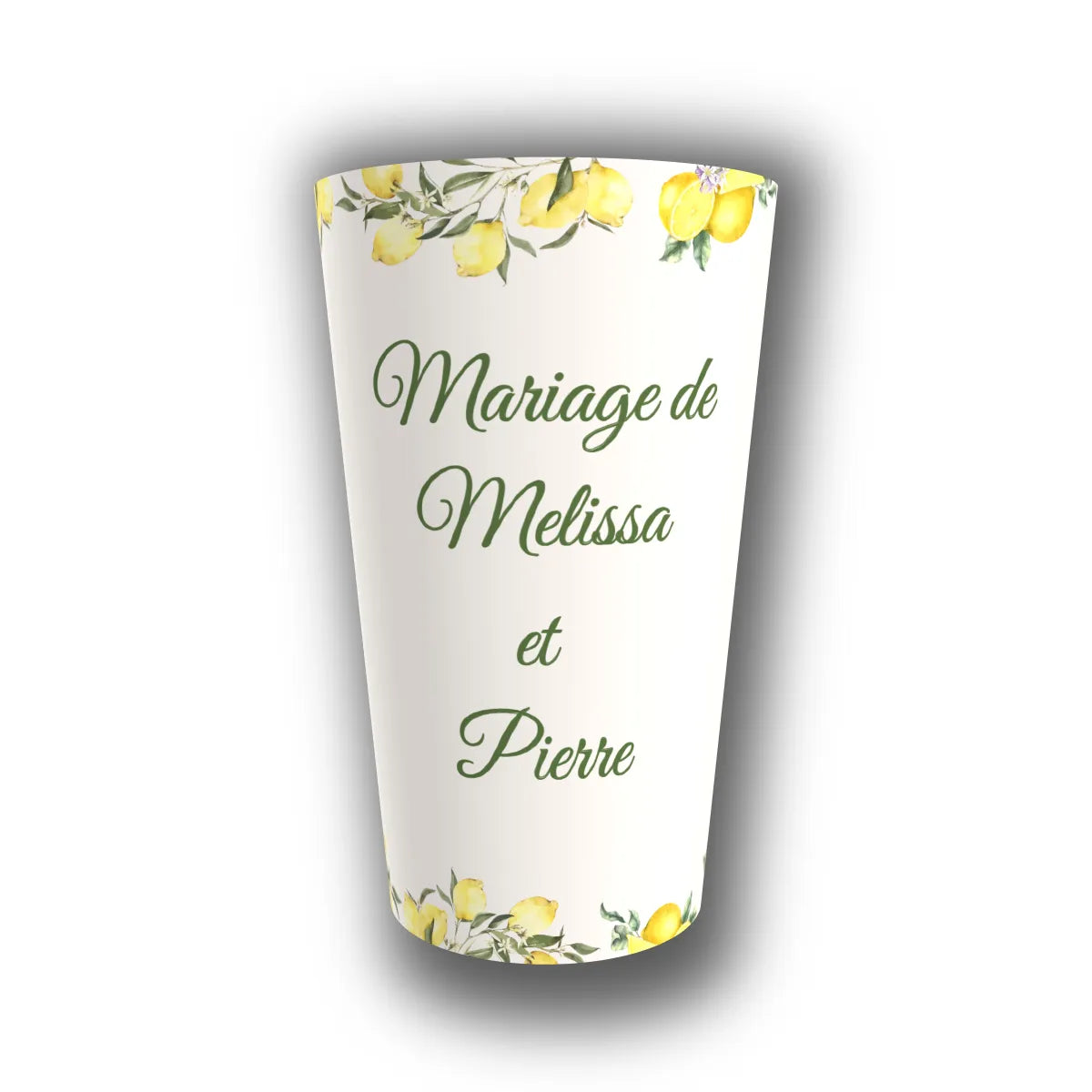 Gobelet mariage personnalisé Citrons d'Amalfi — réutilisable, Kuztom