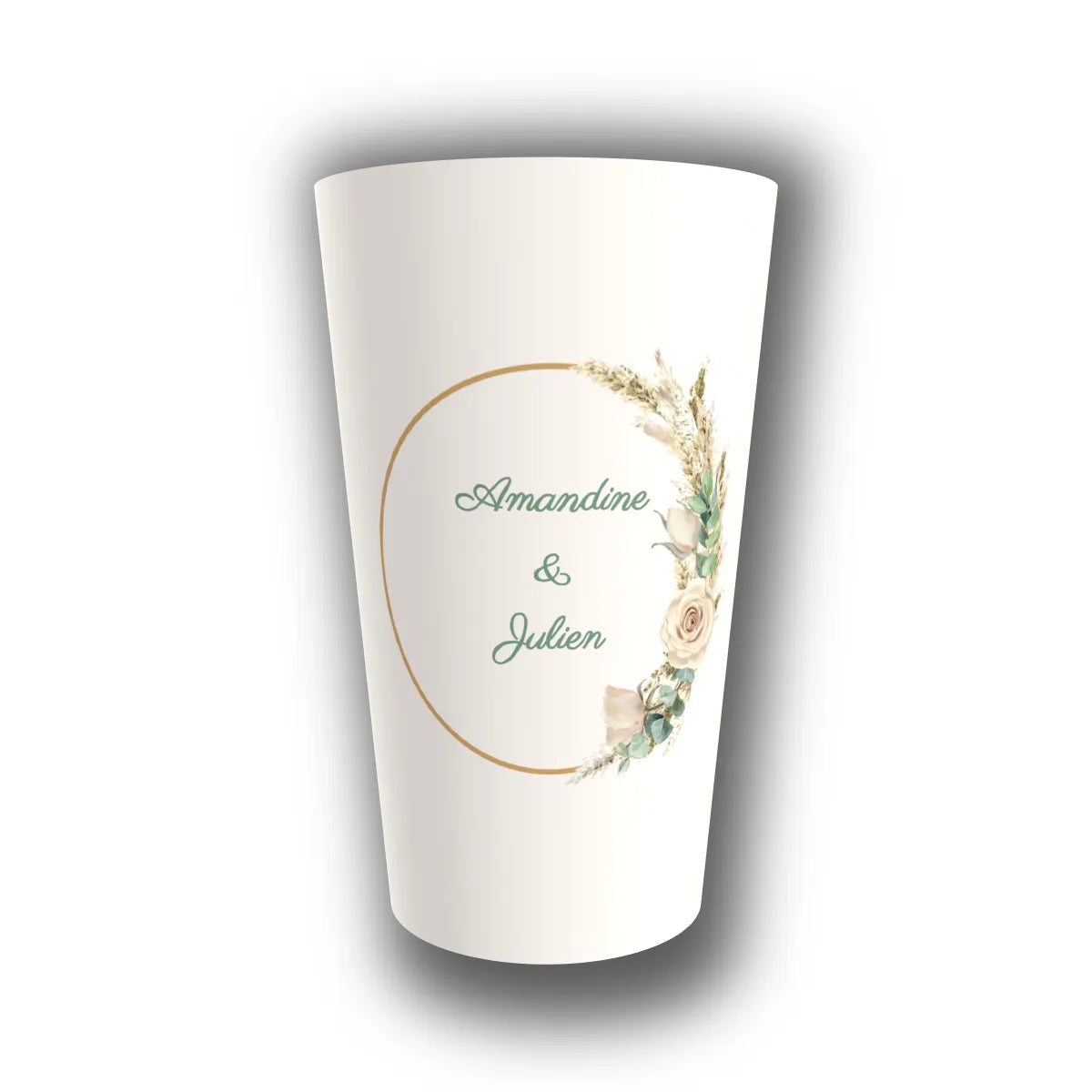 Gobelet mariage personnalisé Duo Romantique Photo — réutilisable, Kuztom