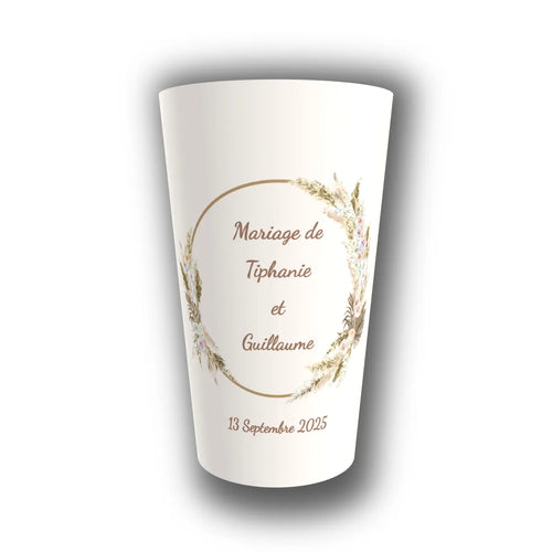 Gobelet mariage personnalisé Pampa — réutilisable, Kuztom