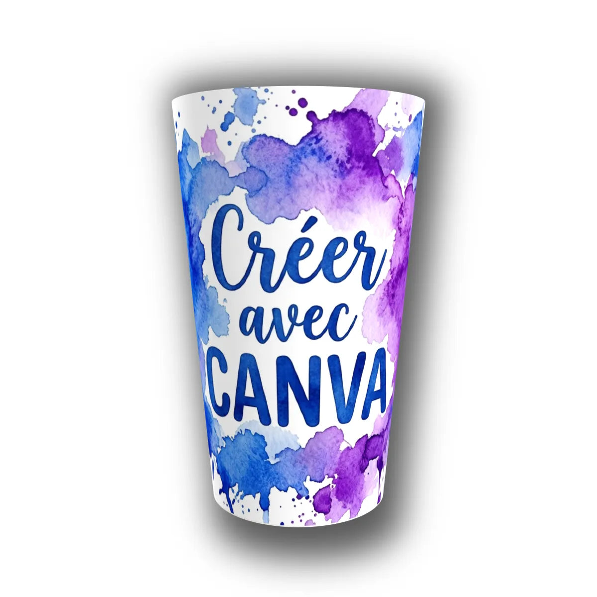 Gobelet personnalisé créé avec Canva — réutilisable, Kuztom