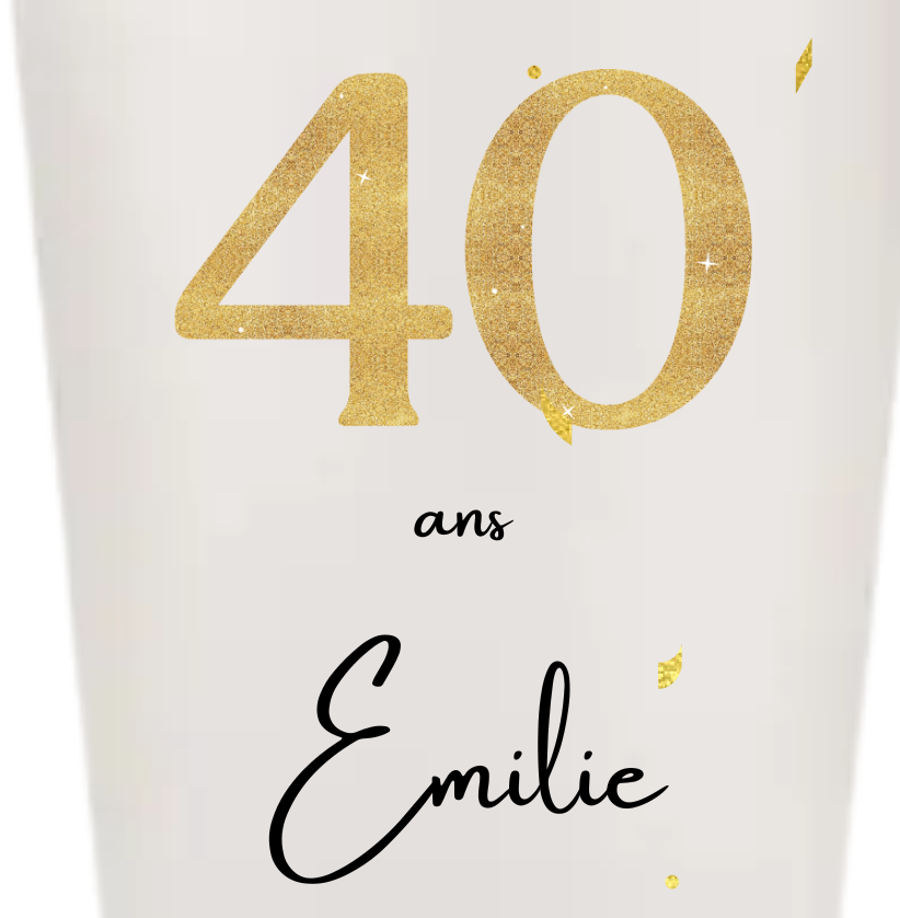 Gobelets personnalisés anniversaire doré & noir