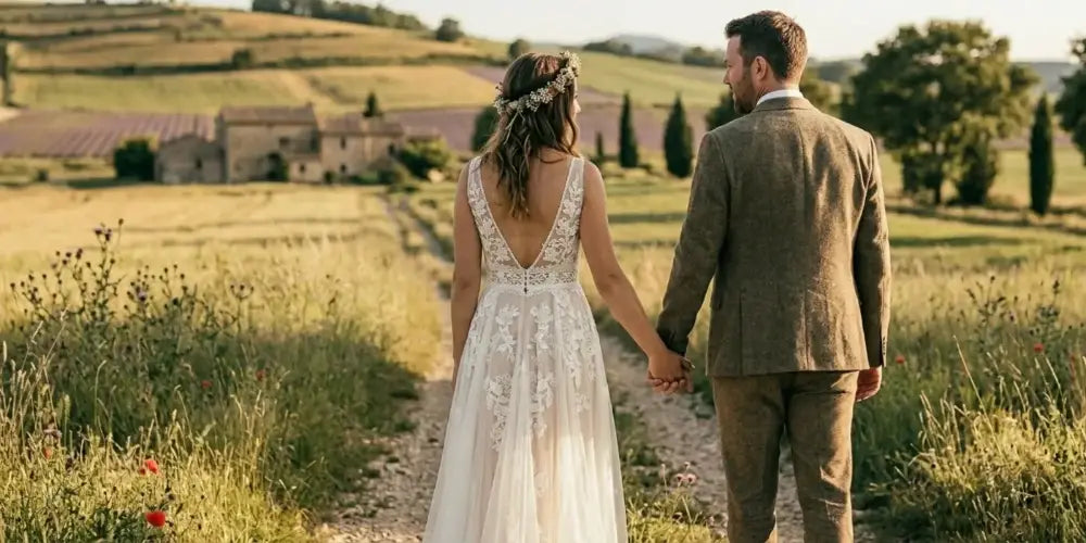 Mariés dans la lavande. Tous les gobelet mariage avec un design optimisé par un graphiste KUZTOM.