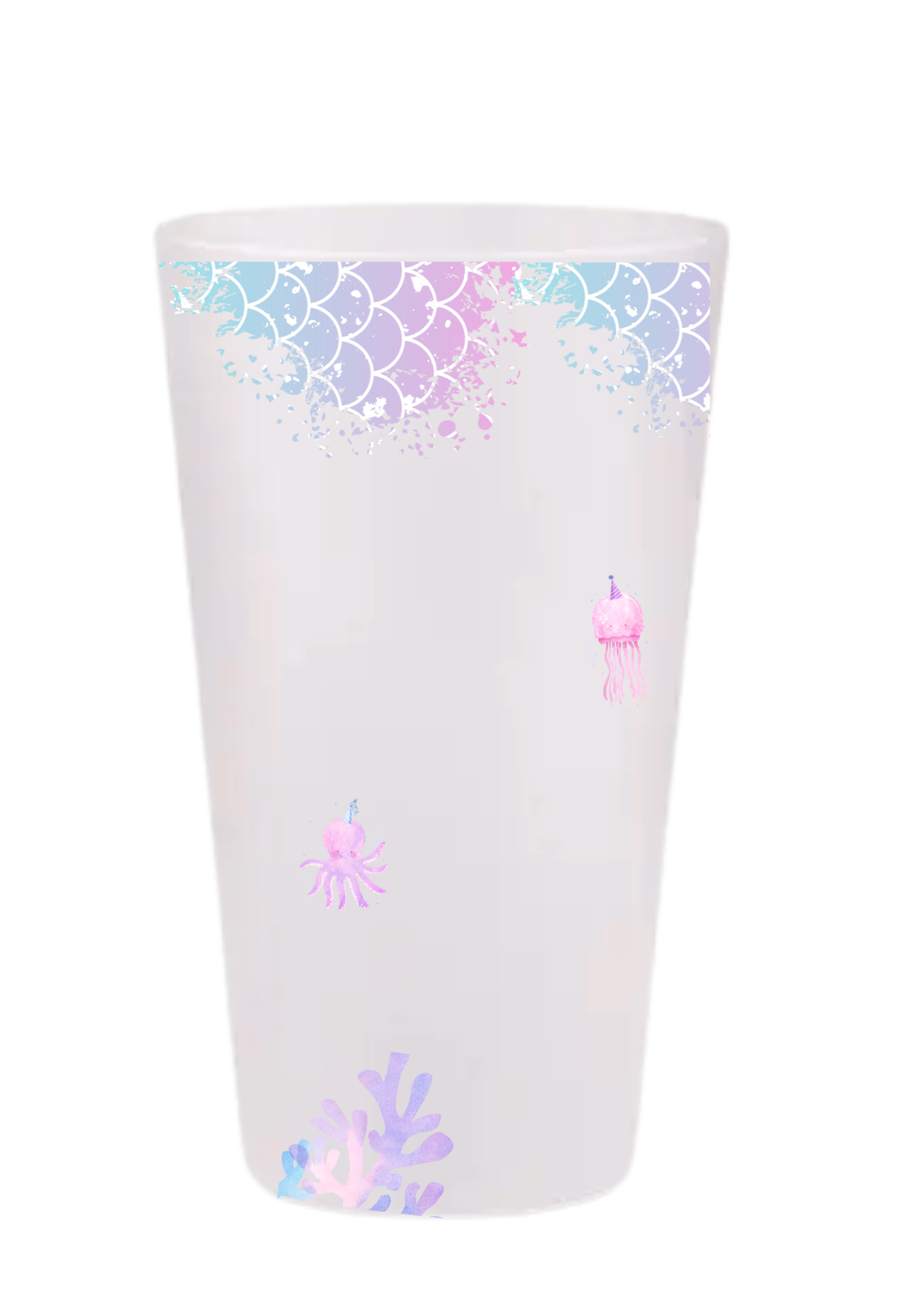 Gobelets personnalisés baptême/anniversaire siréne