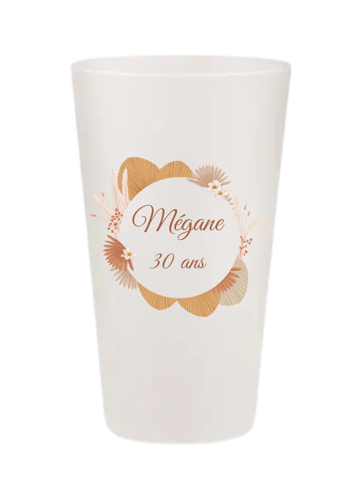 Gobelets personnalisés anniversaire terracotta champêtre