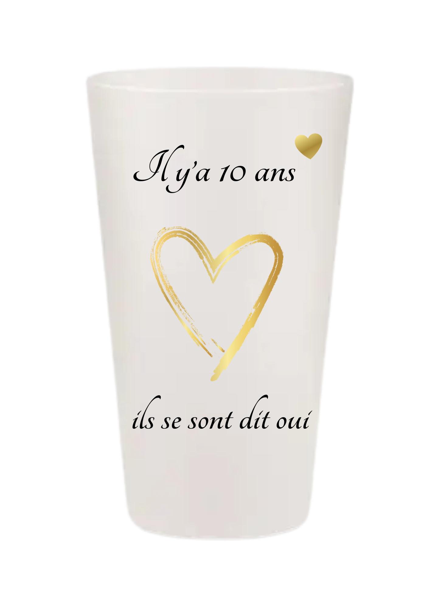 Gobelets personnalisés Mariage - chic doré