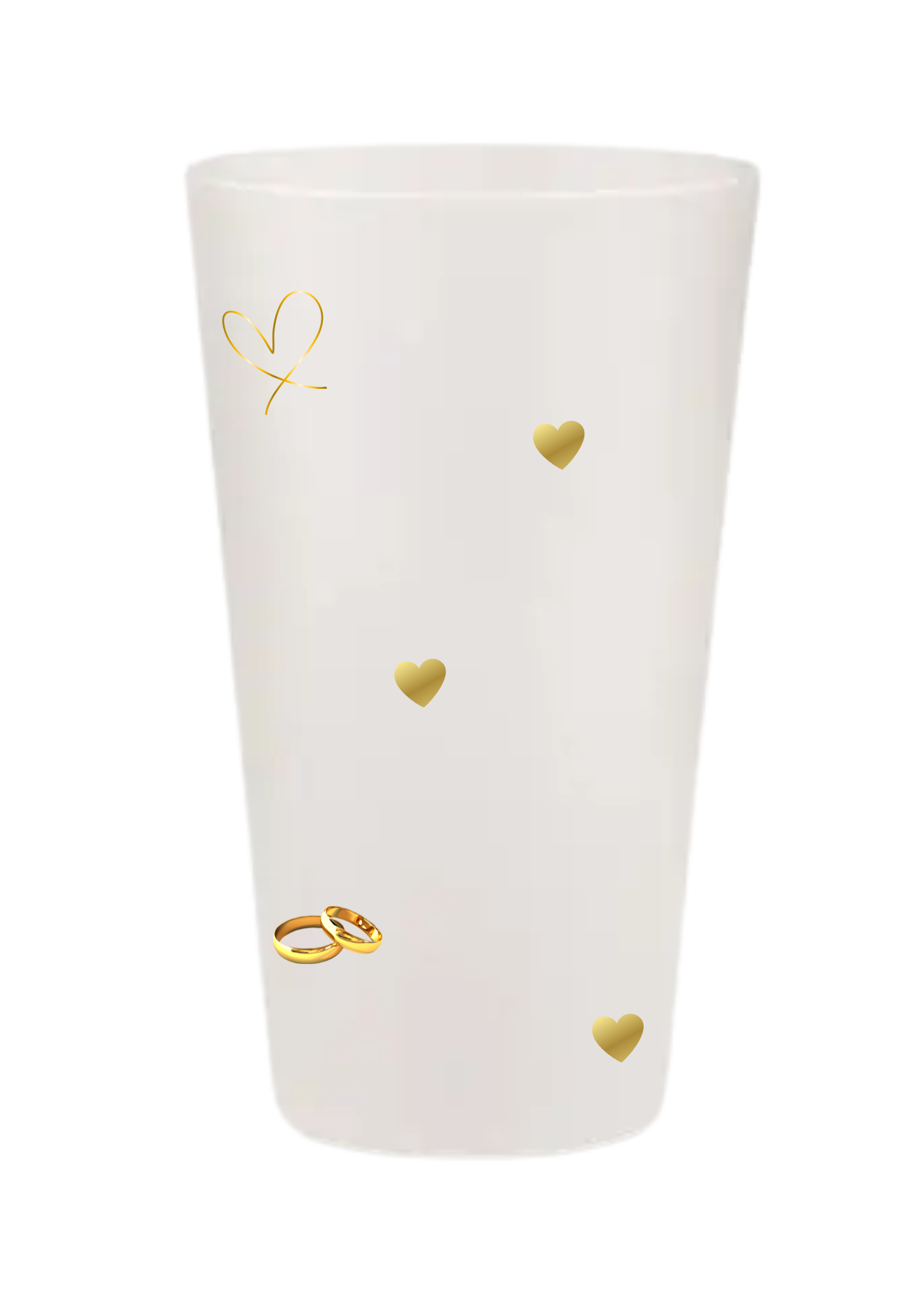 Gobelets personnalisés Mariage - chic doré