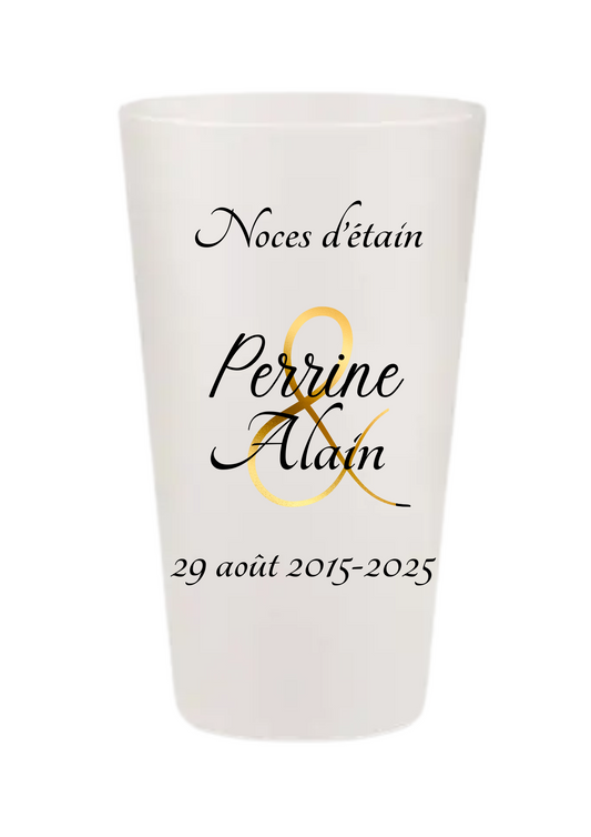 Gobelets personnalisés Mariage - chic doré