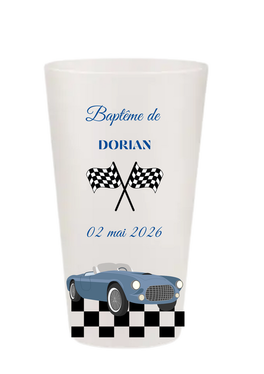 Gobelets personnalisés baptême/anniversaire voiture