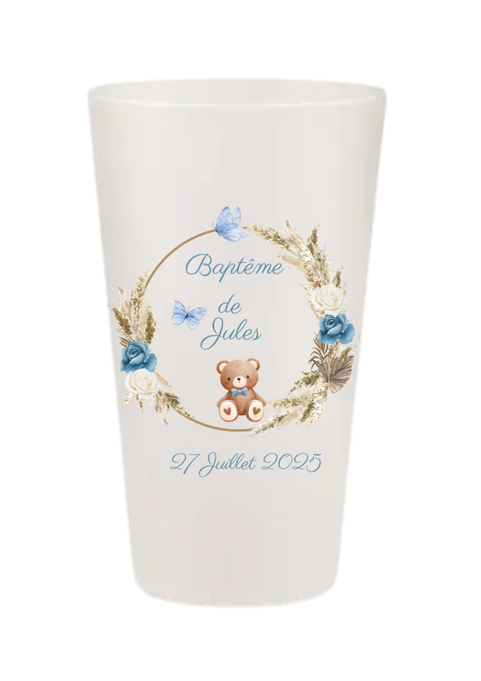 Gobelets personnalisés baptême/anniversaire ourson pampa