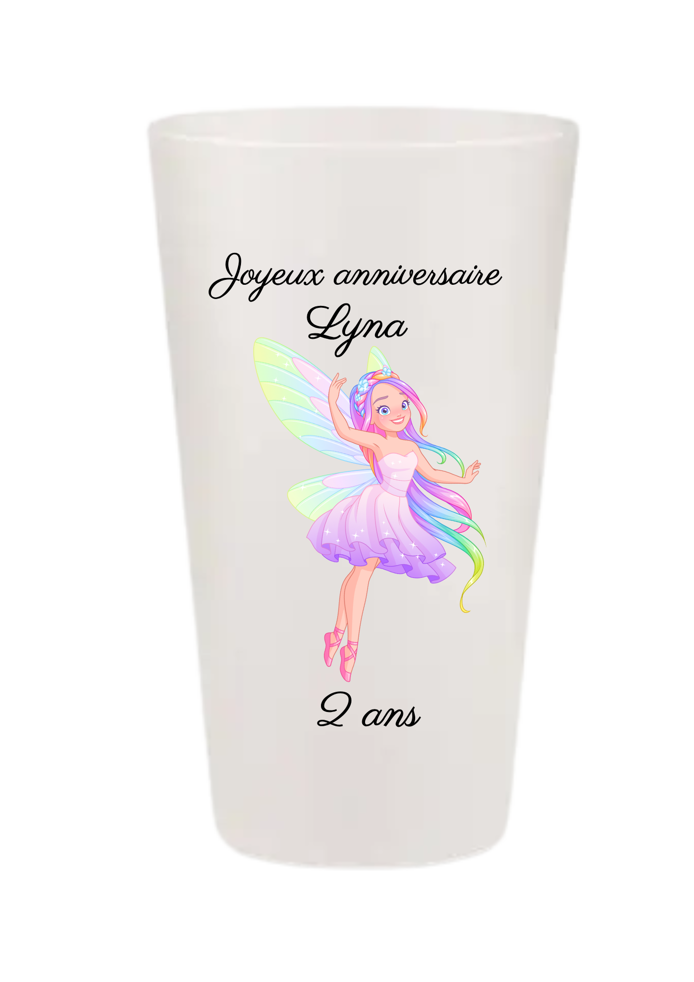 Gobelets personnalisés baptême/anniversaire fée