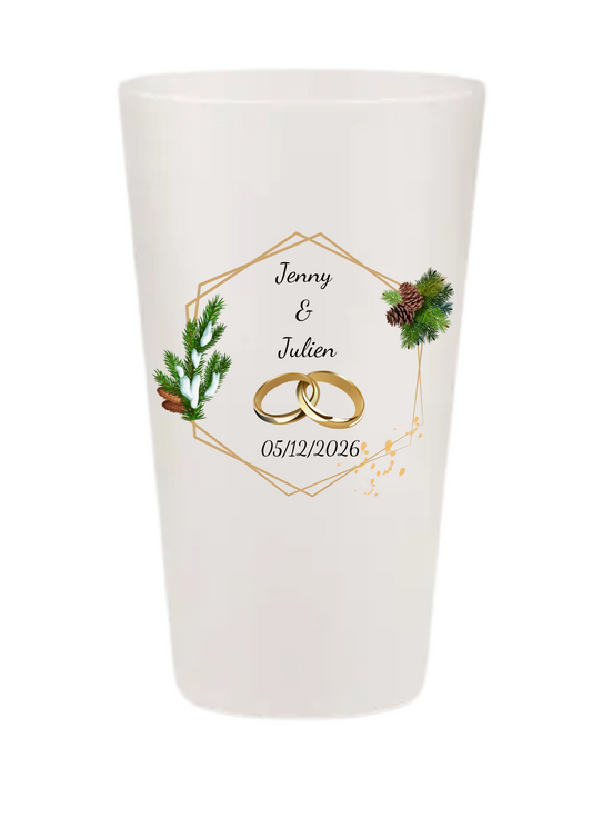 Gobelets personnalisés Mariage - forêt sapin