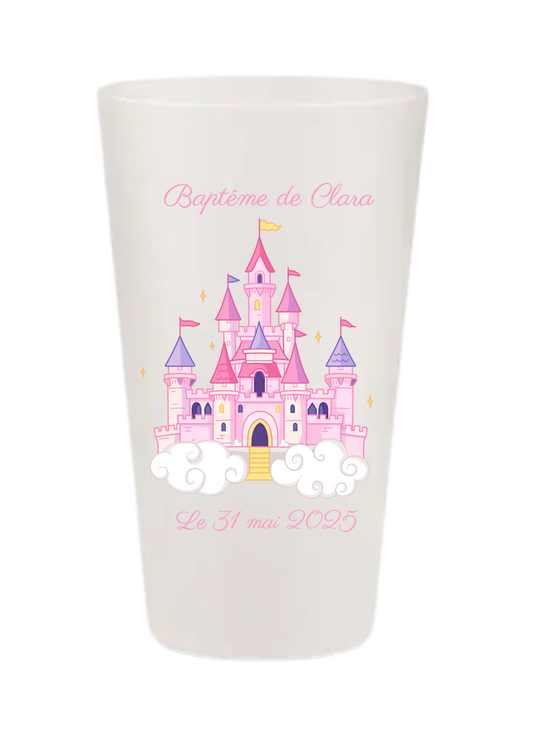 Gobelets personnalisés baptême/anniversaire château princesse