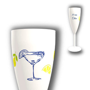 Flûte à Champagne Personnalisée – Citrons d'Été