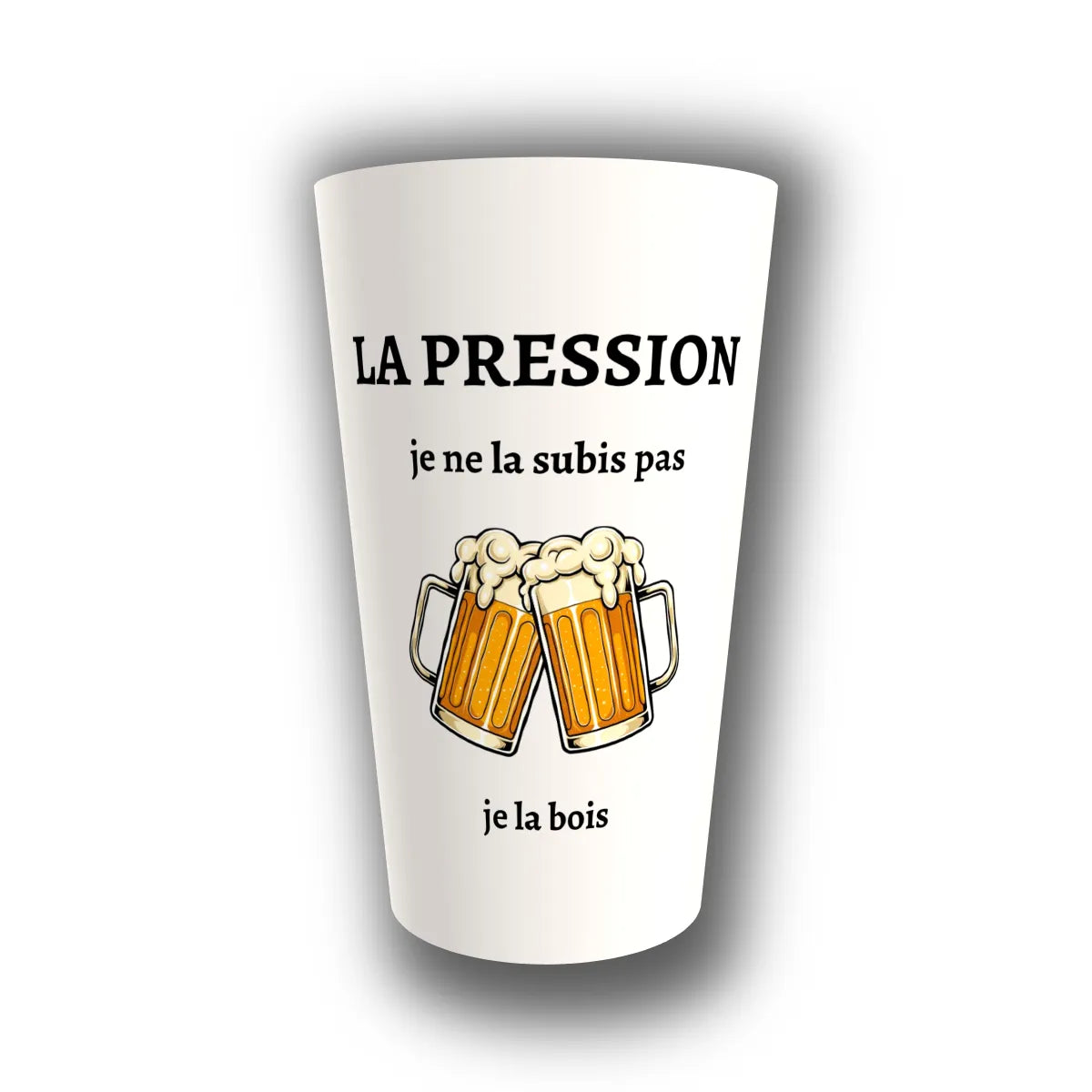 Gobelet anniversaire personnalisé Black & Beer Panoramique — réutilisable, Kuztom