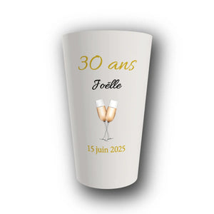 Gobelet Anniversaire Personnalisé – Bulles d'Or