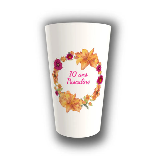 Gobelet anniversaire personnalisé Couronne Solaire — réutilisable, Kuztom