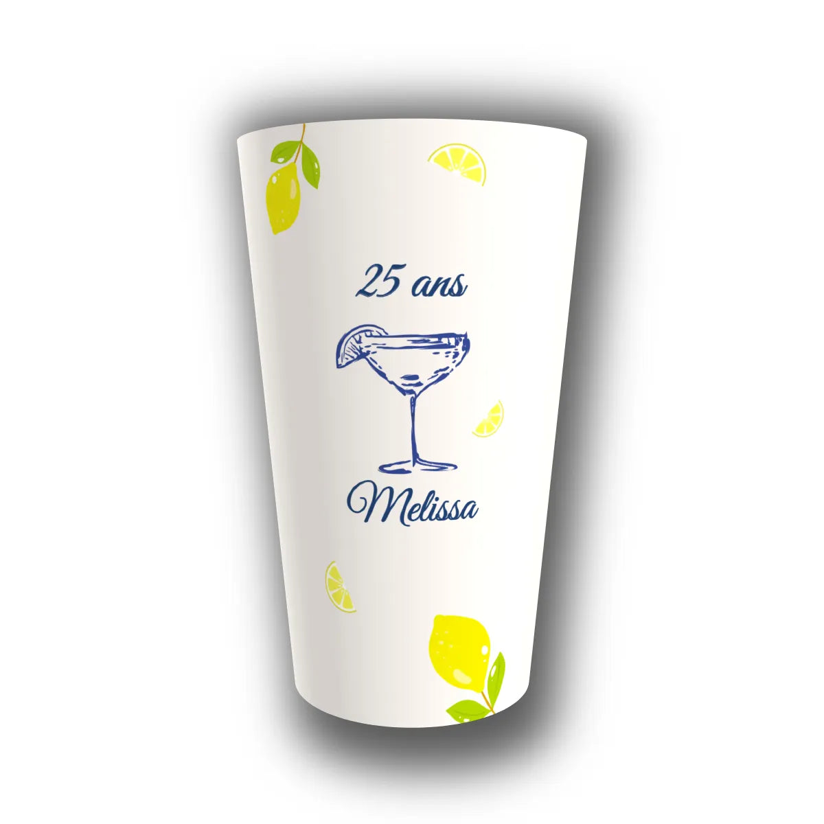 Gobelet anniversaire personnalisé Dolce Vita — réutilisable, Kuztom