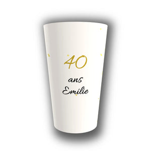 Gobelet Anniversaire Personnalisé – Éclats Dorés & Festivités