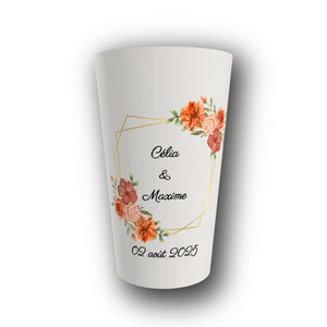 Gobelet Mariage Personnalisé – Guinguette Florale
