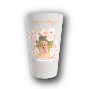 Gobelet Anniversaire Personnalisé – Instant Fleuri Photo