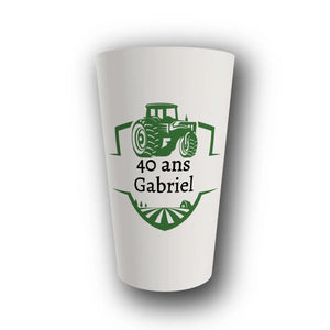 Gobelet Anniversaire Personnalisé – Passion Tracteur
