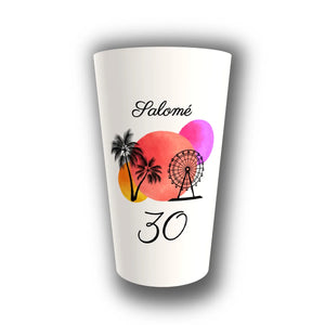 Gobelet Anniversaire Personnalisé – Palmiers Tropical