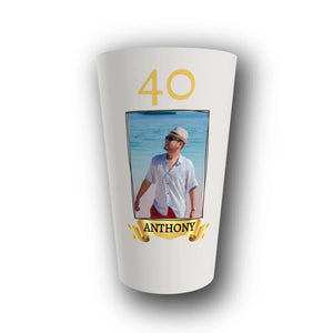 Gobelet Anniversaire Personnalisé – Photo Cadre Doré