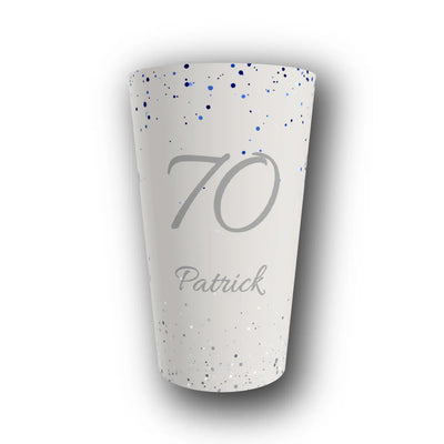 Gobelet réutilisable personnalisé anniversaire, pluie de confettis, rendu 3D