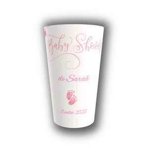 Gobelet Baby Shower Personnalisé – Petits Pieds Roses