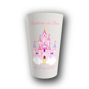 Gobelet Baptême Personnalisé – Château de Princesse