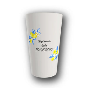 Gobelet Baptême Personnalisé – Citron Bleu