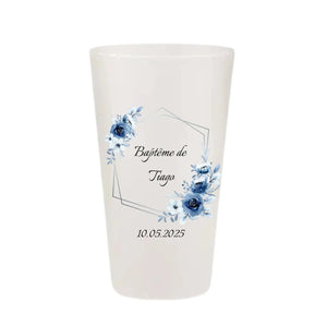 Gobelet Baptême - Hexagone Bleu Nuit