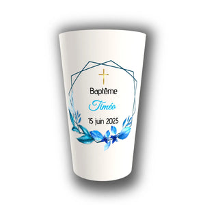 Gobelet Baptême Personnalisé – Horizon Azur