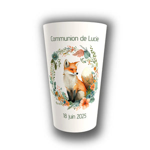 Gobelet Communion Personnalisé – Renard Majestueux