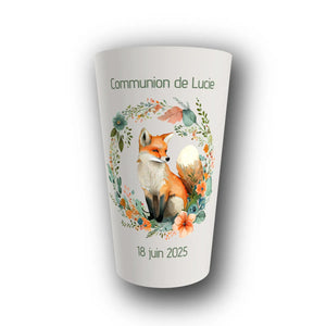Gobelet Communion Personnalisé – Renard Majestueux