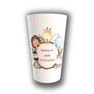 Gobelet Baptême Personnalisé – Safari Enchanté