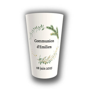 Gobelet Communion Personnalisé – Feuillage Naturel