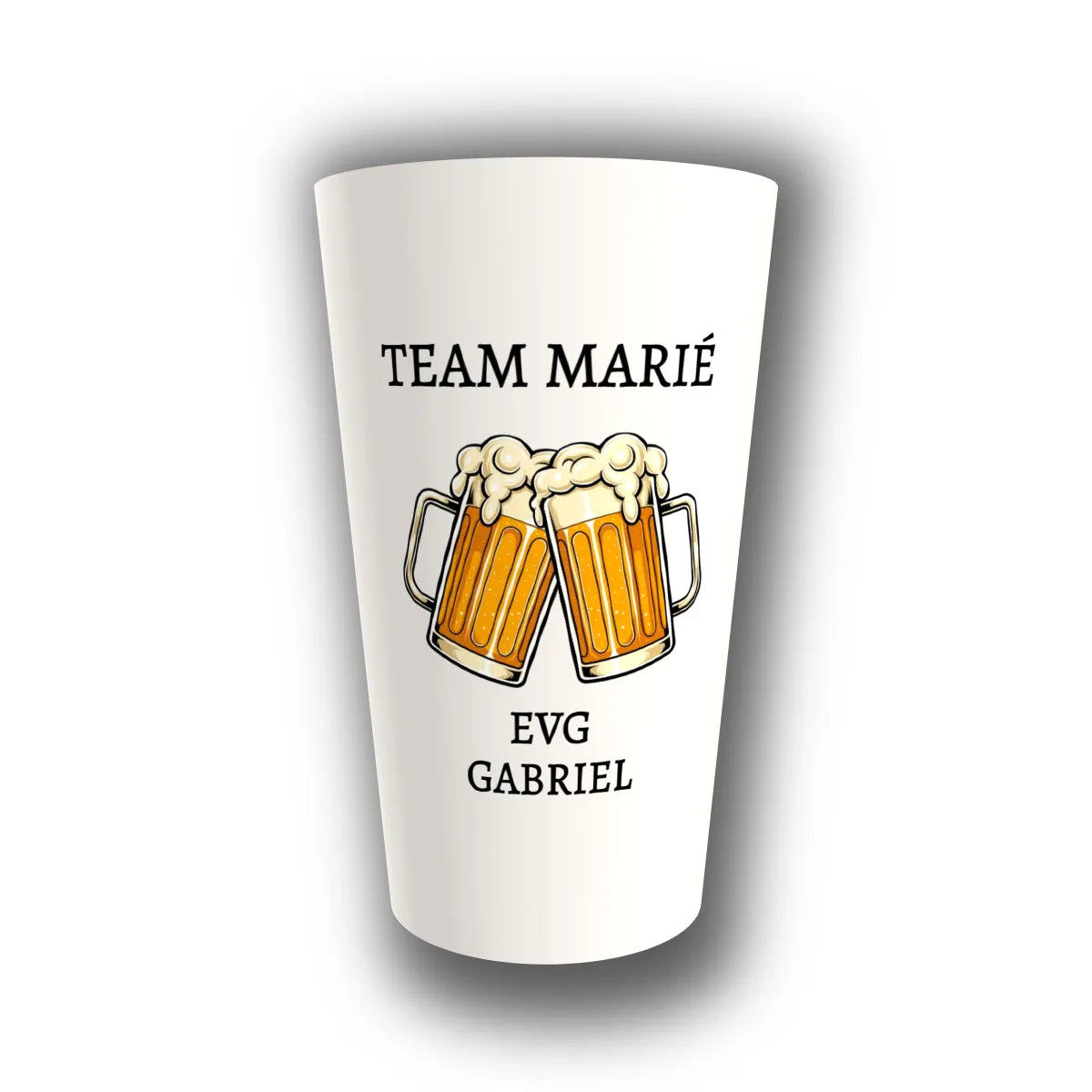 Gobelet EVG personnalisé Team Marié Bières — réutilisable, Kuztom