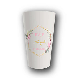 Gobelet EVJF Personnalisé – Hexagone Floral
