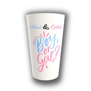 Gobelet Gender Reveal Personnalisé – Boy or Girl