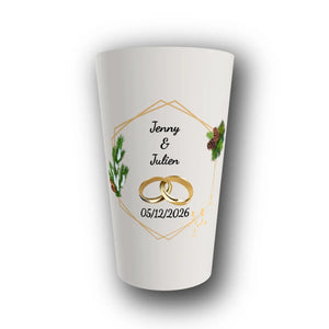 Gobelet Mariage Personnalisé – Alliances & Hiver Chic