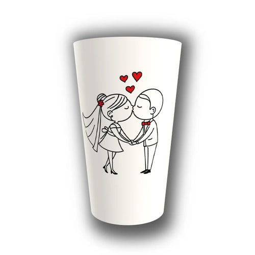Gobelet mariage personnalisé Baiser Romantique — réutilisable, Kuztom