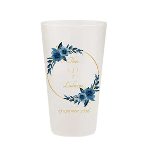 Gobelet Mariage - Bleu Royal & Or