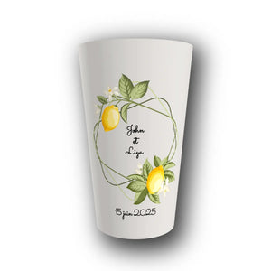 Gobelet Mariage Personnalisé – Citronnade Chic