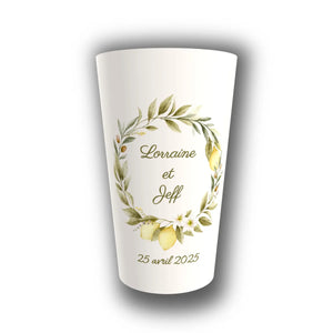 Gobelet Mariage Personnalisé – Citronnier Riviera