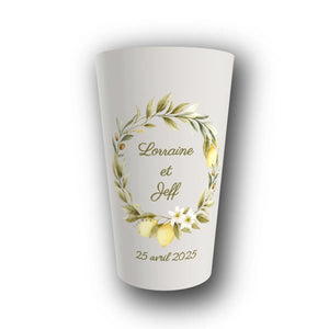 Gobelet Mariage Personnalisé – Citronnier Riviera