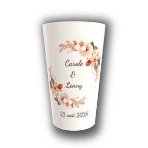 Gobelet Mariage Personnalisé – Automne Boisé & Coton