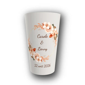 Gobelet Mariage Personnalisé – Automne Boisé & Coton